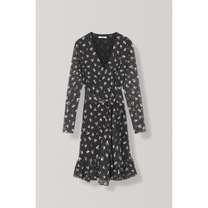 Ganni Tilden Mesh Wrap Dress